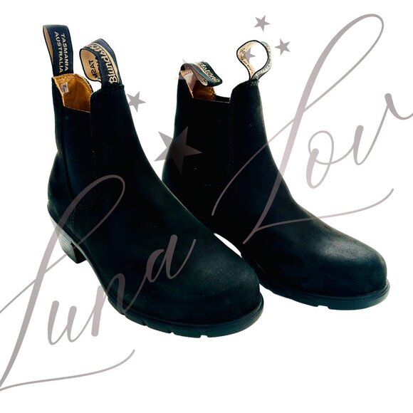 BLUNDSTONE Heeled High-Top Boots In Black 1960 (size 7.5) NEW! - Picture 3 of 9